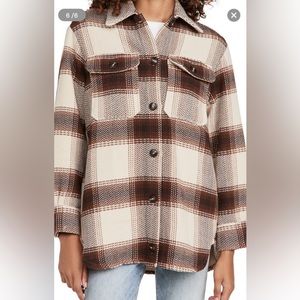 BB Dakota, lucky lumber plaid, “shacket” shirt / jacket, woman’s medium